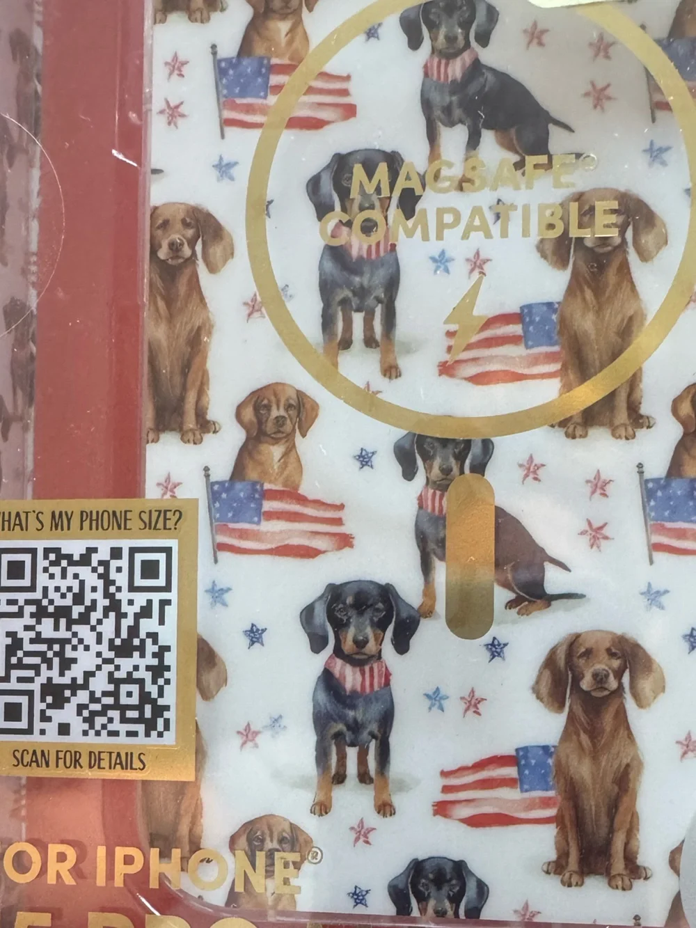Patriotic Puppy Pattern iPhone Case 16e/15/14/13🇺🇸protect your phone in style!!